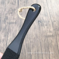 wooden foot file with long handle black color